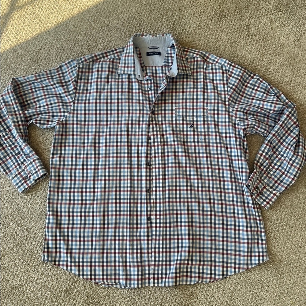 Nautica Men's Multicolor Plaid Button Down Shirt